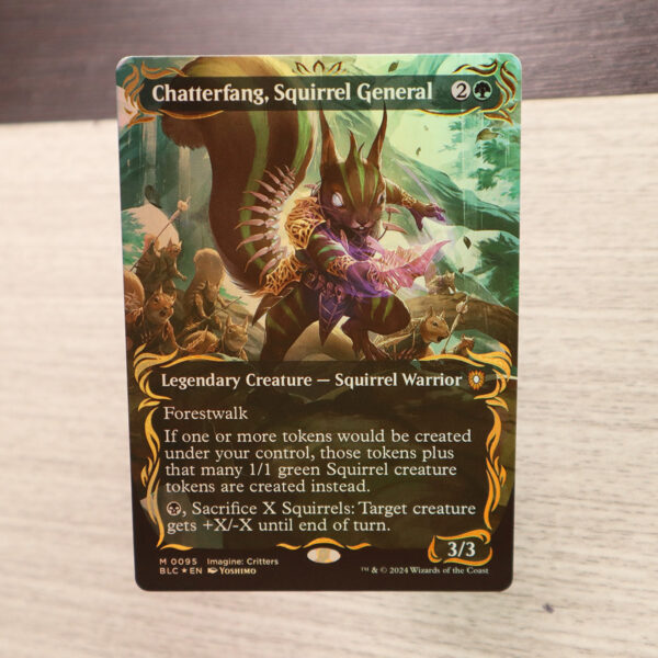 Chatterfang, Squirrel General #95 Bloomburrow Commander (BLC) raised foil