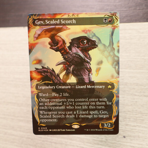 Gev, Scaled Scorch #349 Bloomburrow (BLB) raised foil