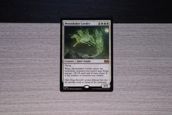 Moonshaker Cavalry #21 regular art Wilds of Eldraine (WOE) hologram