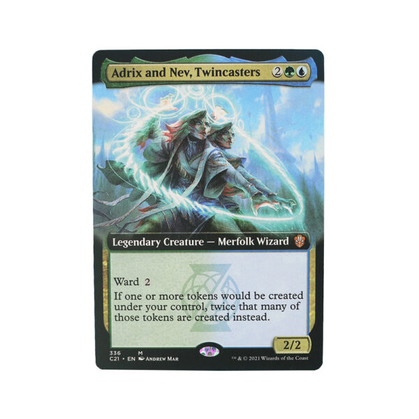 Adrix and Nev, Twincasters extended art C21 Commander 2021 hologram