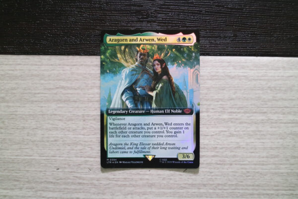 Aragorn and Arwen, Wed #394 Lord of the Rings: Tales of Middle-Earth (LTR) foil