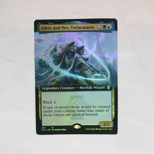 Adrix and Nev, Twincasters extended art C21 Commander 2021 foil