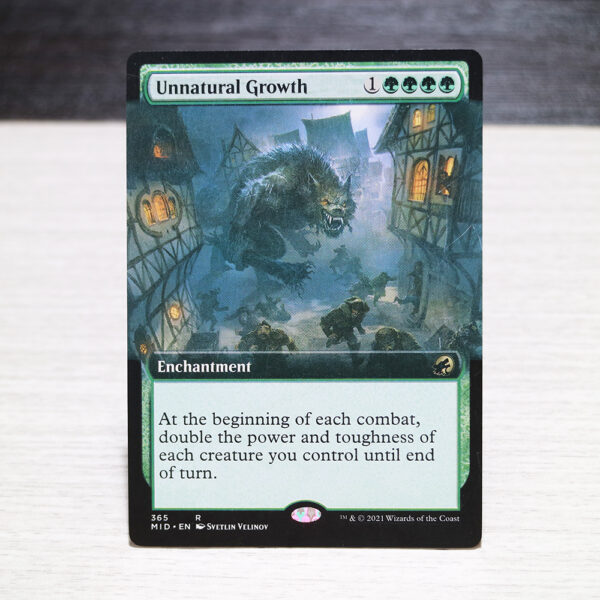 Unnatural Growth extend art Innistrad: Midnight Hunt (MID) hologram