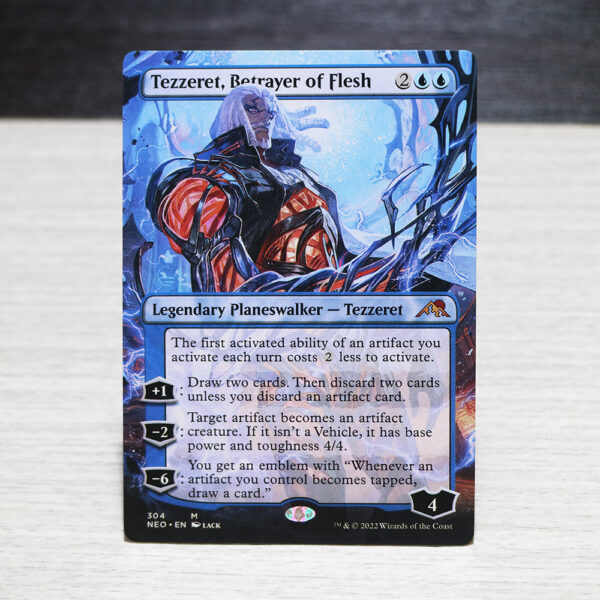 Tezzeret, Betrayer of Flesh Kamigawa: Neon Dynasty (NEO) hologram