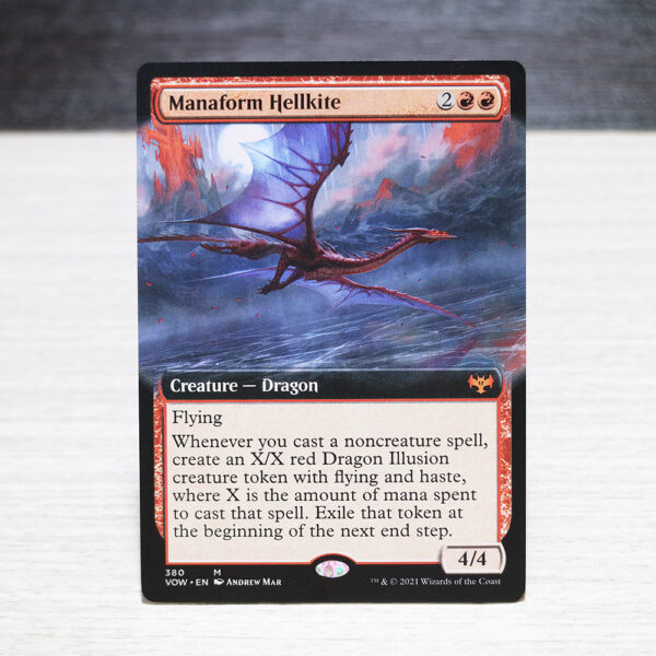 Manaform Hellkite extend art Innistrad: Crimson Vow (VOW) hologram