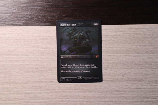 Demonic Tutor CMM etched foil