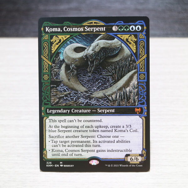 Koma, Cosmos Serpent extended art Kaldheim (KHM) hologram