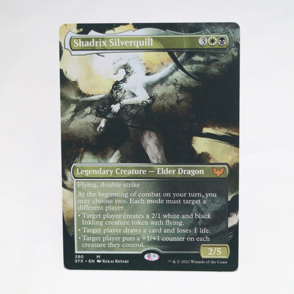 Shadrix Silverquill extended art STX Strixhaven: School of Mages hologram