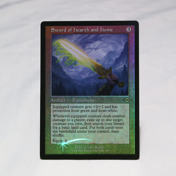 Sword of Hearth and Home old art Modern Horizon 2 MH2 foil