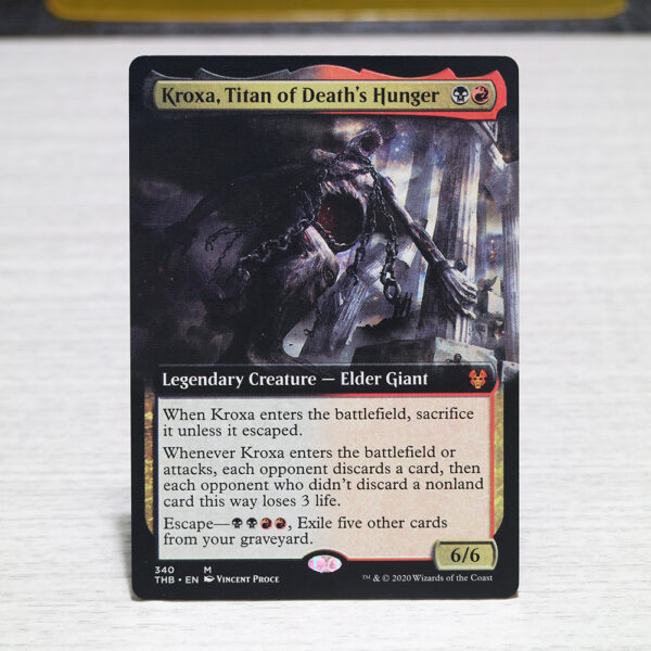 Kroxa, Titan of Death's Hunger extended art THB Theros beyond death hologram