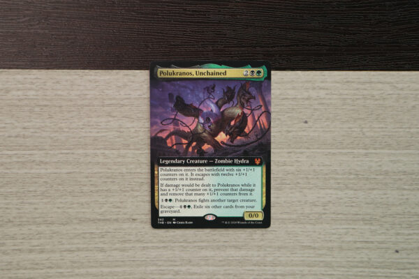 Polukranos, Unchained extended art THB Theros beyond death hologram