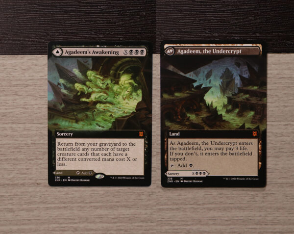 Agadeem's Awakening & Agadeem, the Undercrypt extended art ZNR Zendikar Rising hologram