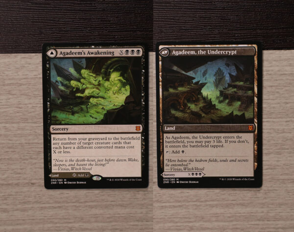 Agadeem's Awakening & Agadeem, the Undercrypt ZNR Zendikar Rising hologram