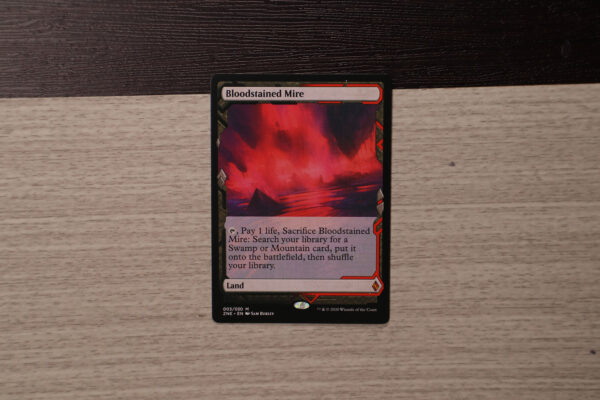 Bloodstained Mire ZNE Zendikar Expedition hologram